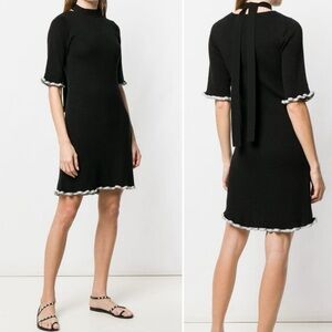 See by Chloe Black Wool Metallic Trim Knit Dress, size S* NWT